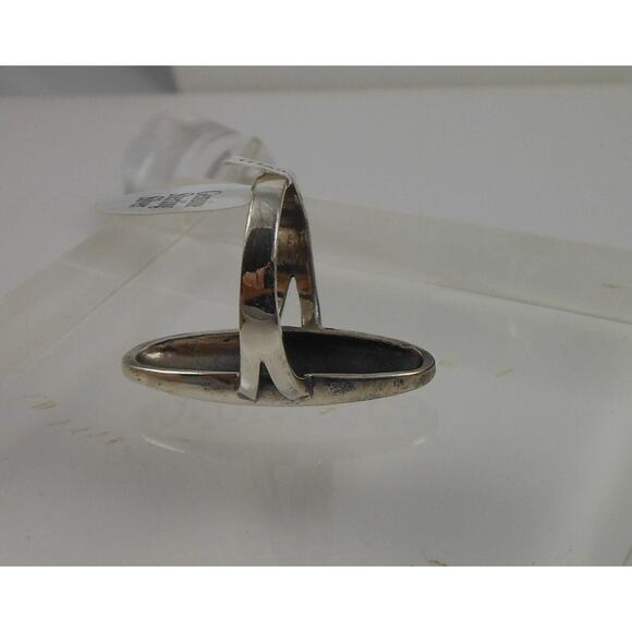 Handmade Tribal Band Ring in Sterling Silver, Size 7 Vintage Statement Jewelry - Picture 10 of 10